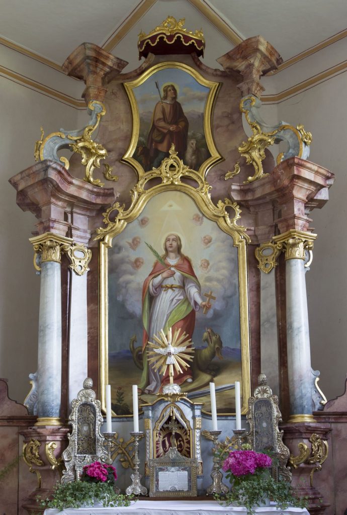 Altar mit der heiligen Margareta in Frankenhof