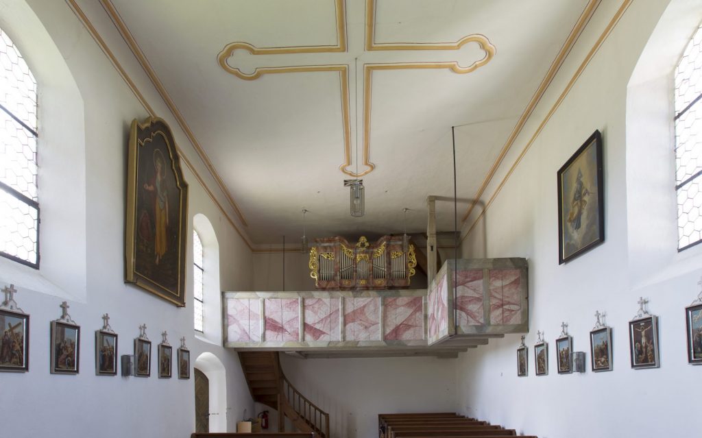 Orgelempore in der Simultankirche St.Margareta in Frankenhof